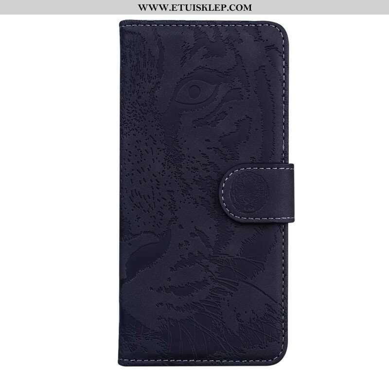 Etui Folio do Poco M3 Pro 5G Nadruk Twarzy Tygrysa